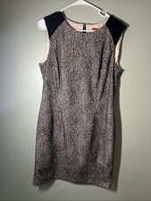 Catherine Malandrino sleeveless sheath dress, classic black And White, Size 10.