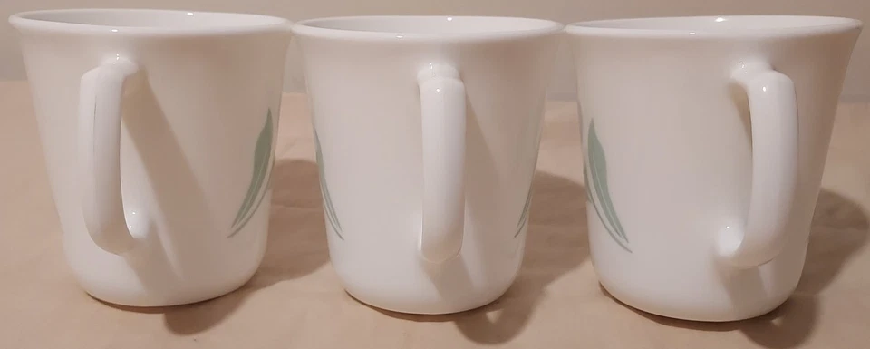 Vtg CorningWare Friendship Blue & Yellow Floral Pattern Set of 3 Coffee Tea Mugs - image 4 of 4