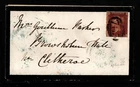 GB QV 1d RED STAR ON 1850 COVER TO CLITHEROE MUCH TRAVELED 5 BACK STAMPS