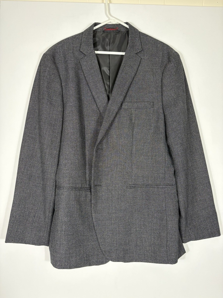 ALFANI MEN'S SUIT SLIM FIT TWO BUTTON BLAZER JACKET SIZE XL GREY