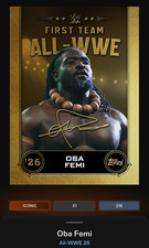 Oba Femi - First Team Signature Iconic - Topps Slam All WWE 26