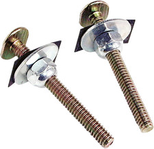 Brass Closet Bolts with Nuts and Washers Toilet Bolt Set, 1/4 Inch X 2-1/4 Inch,