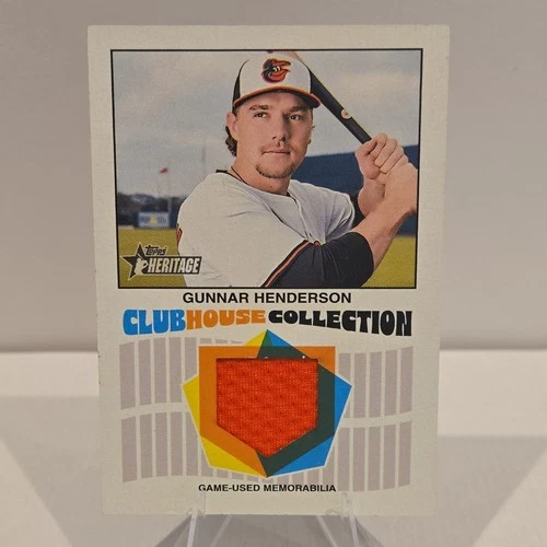 2026 Topps Heritage Gunnar Henderson Baltimore Orioles Clubhouse Relic CCR-GH