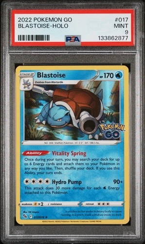 2022 POKEMON GO #017 BLASTOISE-HOLO PSA 9