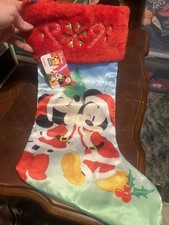 Disney Christmas Stocking Minnie & Mickey 90th Anniversary Brand New 