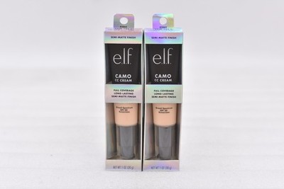 Lot of 3 E.l.f. ELF Camo CC Cream Fair 125 C Semi-Matte Finish 1oz Exp: 04/27