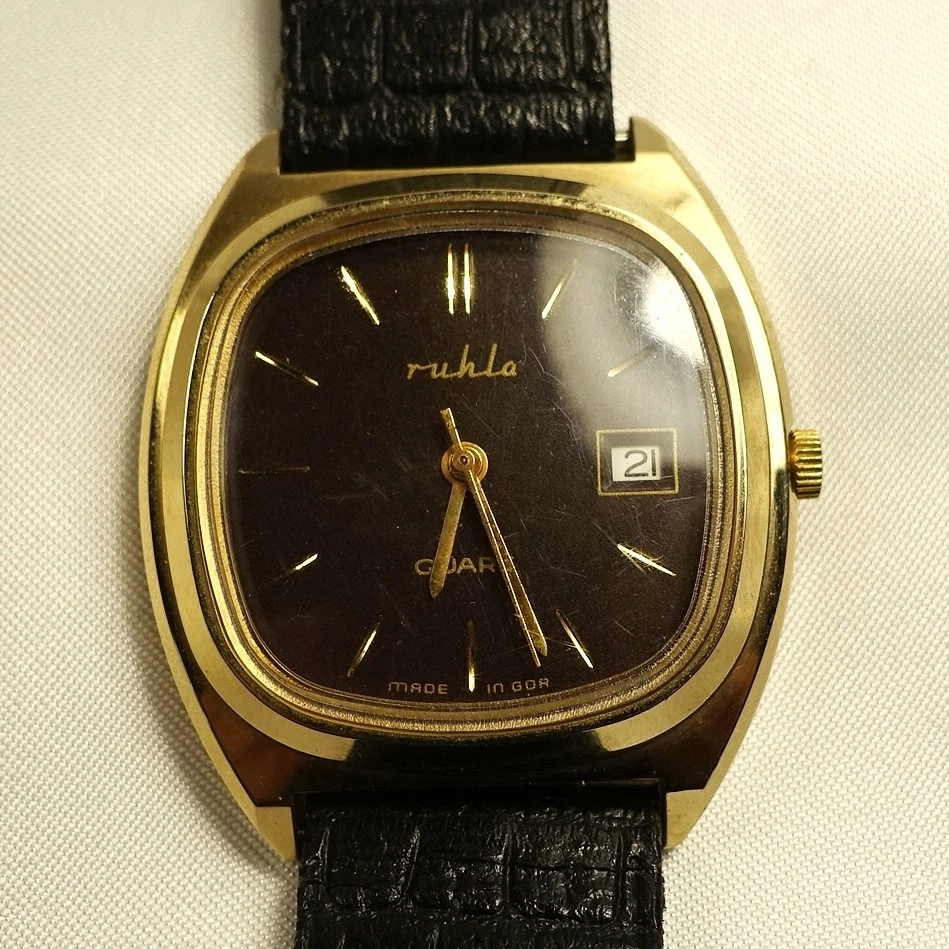 Ruhla Herrenuhr MdI 30 jährige Dienstzeit Ehrengeschenk Quarz Uhr / ev 699(1) - Bild 2 von 4