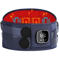 FSA Eligible, Cordless Heating Pad with Massager for Back Pain Relief, 47-60"...