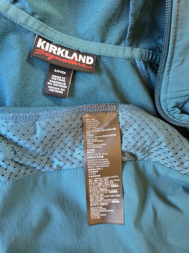 Kirkland Costco S Women Coat Jacket Teal Blue Rain Resistant casual soft shell - Picture 10 of 10
