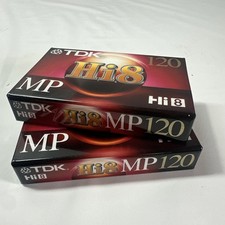 TDK Hi8 Tapes MP 120 Video Cassette Camcorders P6-120H8MP NEW SEALED 2 Tapes