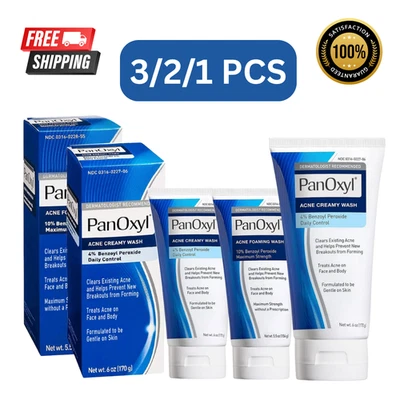 PANOXYL Acne Foaming Wash Face & Body 4% Active Ingredient 170g New UK Moisture