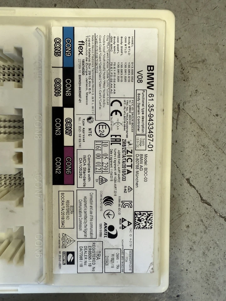BMW X5 G05 2019-2020 motor DME kit de computadora con llave y BDC 9454494 OEM Foto 3 de 4