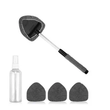 Car Windshield Cleaning Tool Inside with 4 Reusable and Washable Microfiber Pads