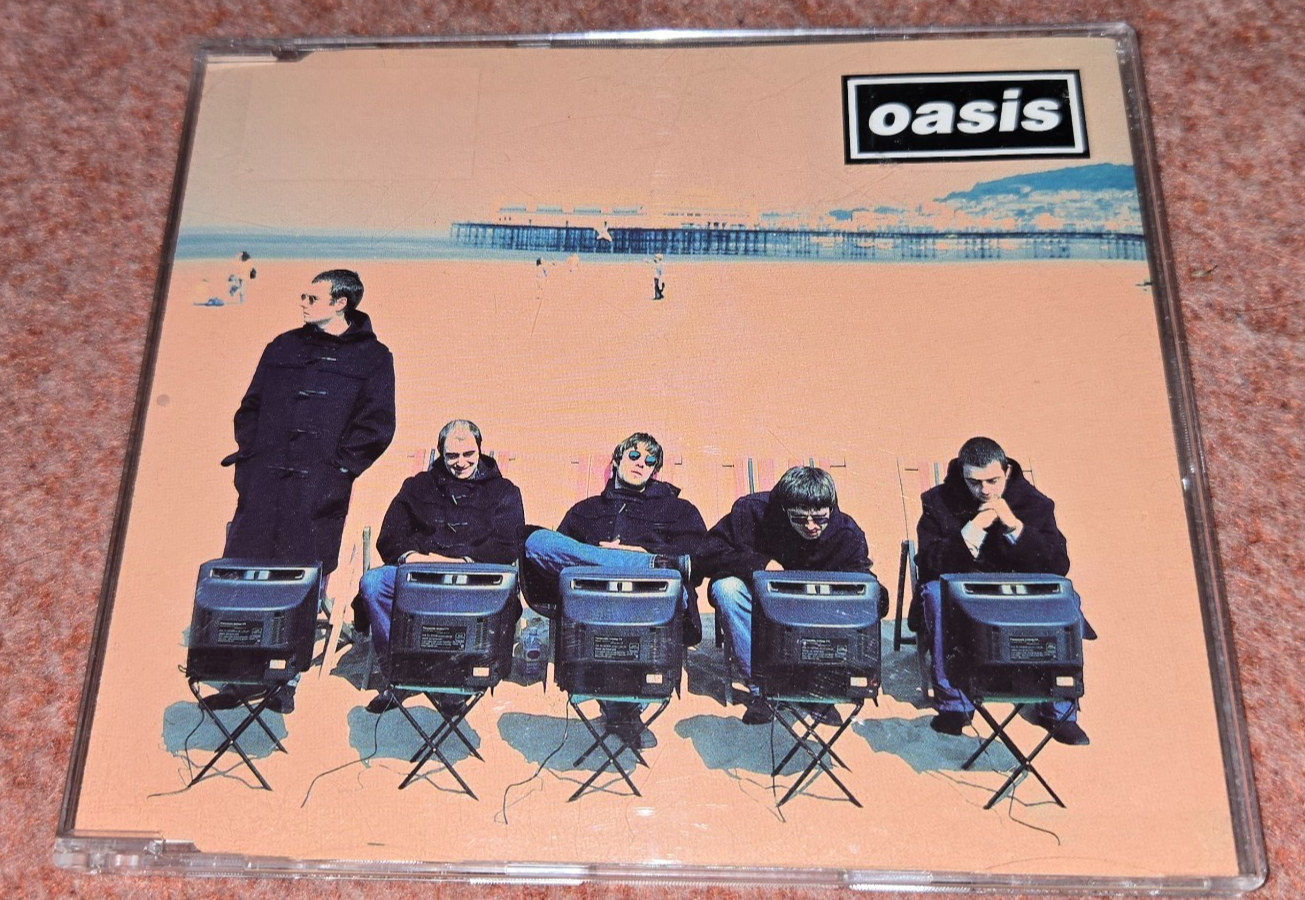 OASIS-Roll with it [ UK CD 1995] Single. inc. Live Forever - Live at Glastonbury