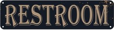 Restroom Vintage Metal Sign Bathroom Door Signs for 4x16 inch,