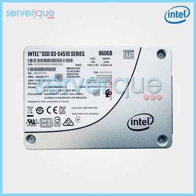 Intel SSDSC2KB960G8 D3-S4510 Series 960GB TLC SATA 6Gbps 2.5'' Internal SSD