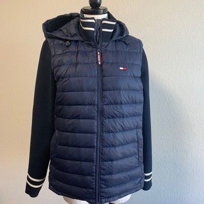 TOMMY HILFIGER Size L Blue Jacket Men's Hooded Jacket SIZE L RN 77806 | eBay