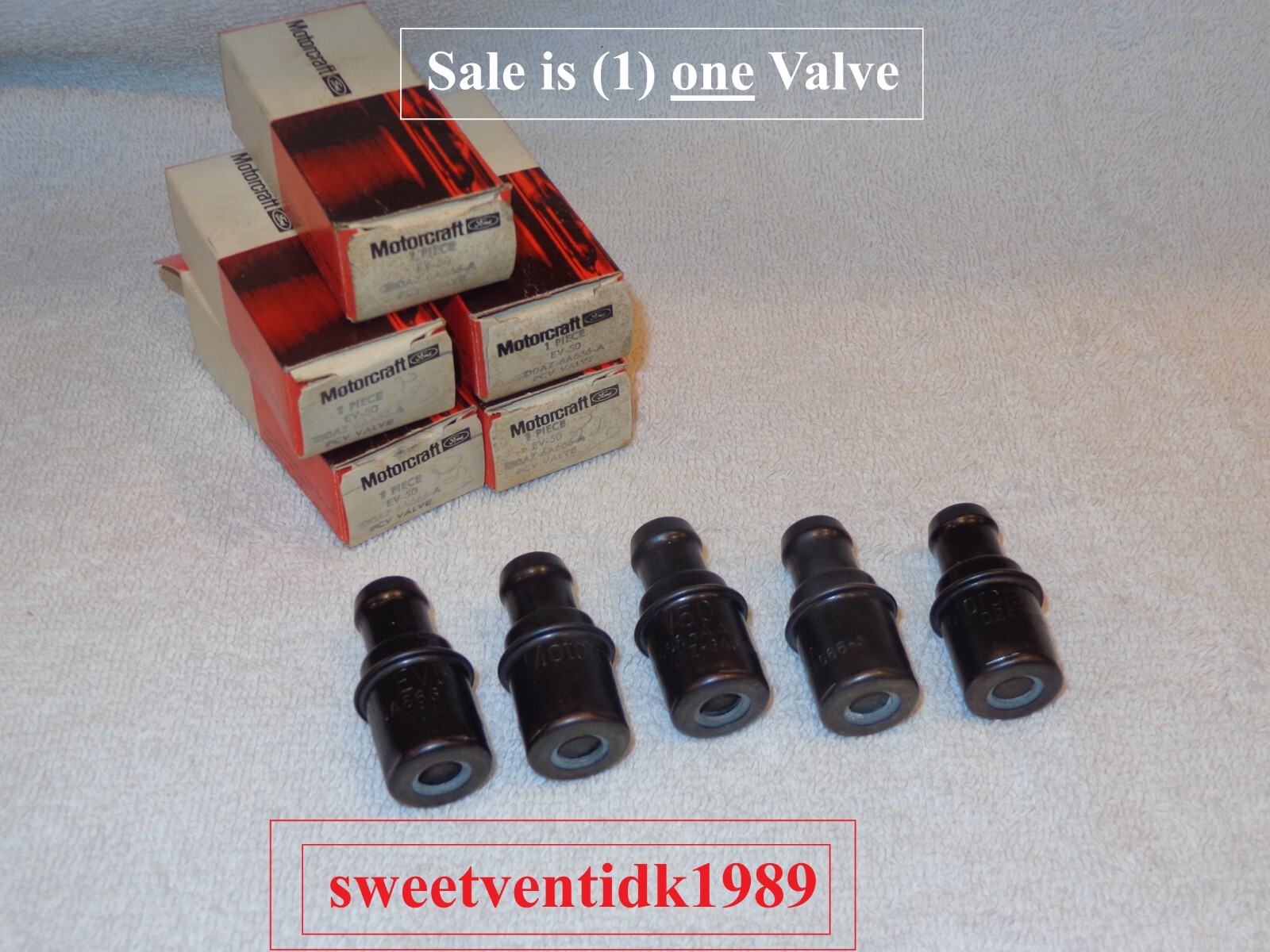  1  ..NOS Ford PCV Valve EV-50 .. #DOAZ-6A666-A .. Made in USA