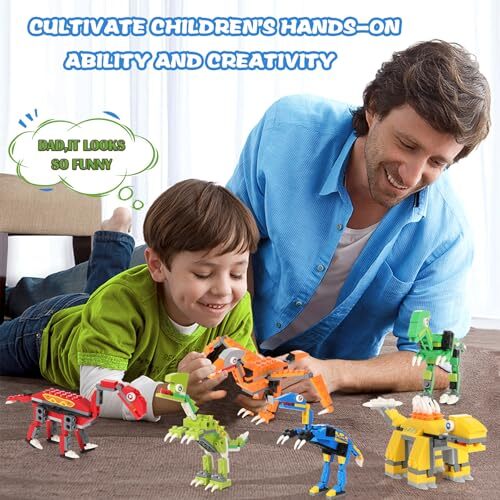 Dinosaur Building Blocks, Dinosaur Toys，Creative DIY Construction Toys