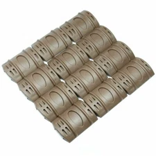 Tan 12 PC Universal Weaver Picatinny Rubber Rail Covers - free US shipping