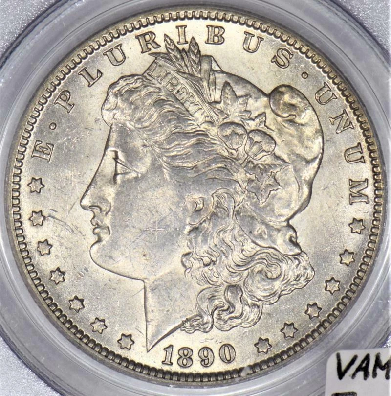 1890-O Morgan Dollar PCGS & CAC AU-55 VAM-1B Die Clash With VAMSeal Label, Rare! - Image 3 of 4