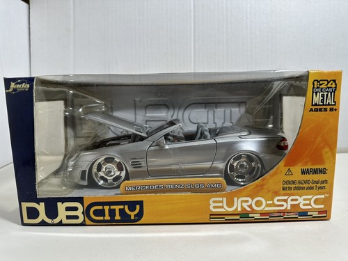 JADA DUB EURO-SPEC ARGENTO MERCEDES BENZ SL65 AMG 1:24 CONVERTIBILE PRESSOFUSO #90 - Foto 1 di 6