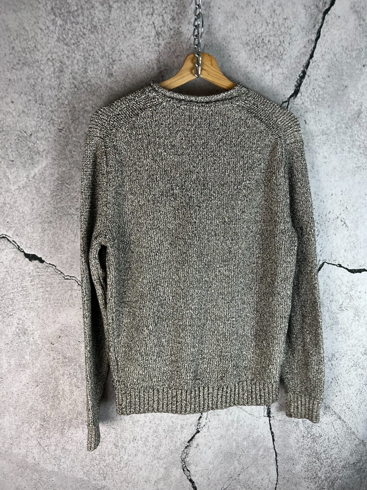 Vintage avant garde Tommy Hilfiger Sweater Men's Sz M Knit Cream Pullover image 2