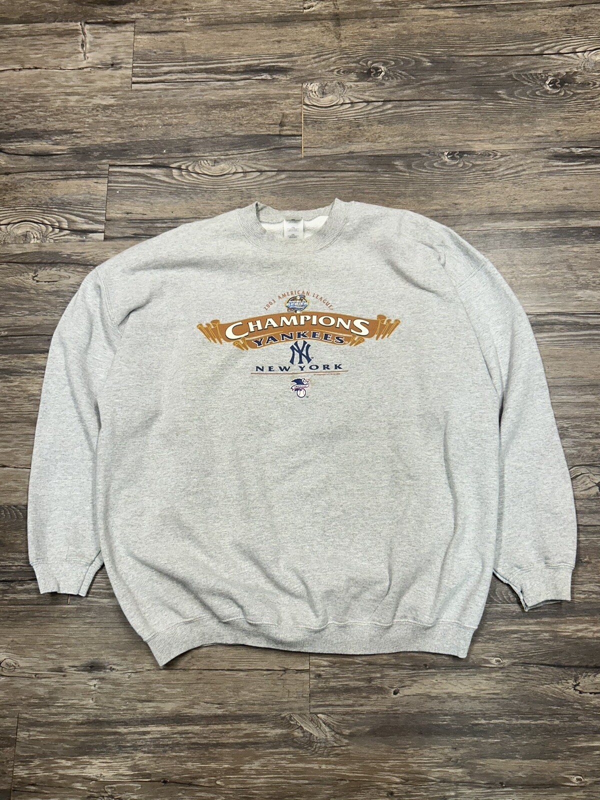 2003 New York Yankees AL Champions Vintage Crewneck Sweatshirt