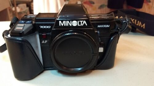 Minolta Maxxum 7000 35mm SLR Film Camera w/Leather OEM Case - 第 1/5 張圖片