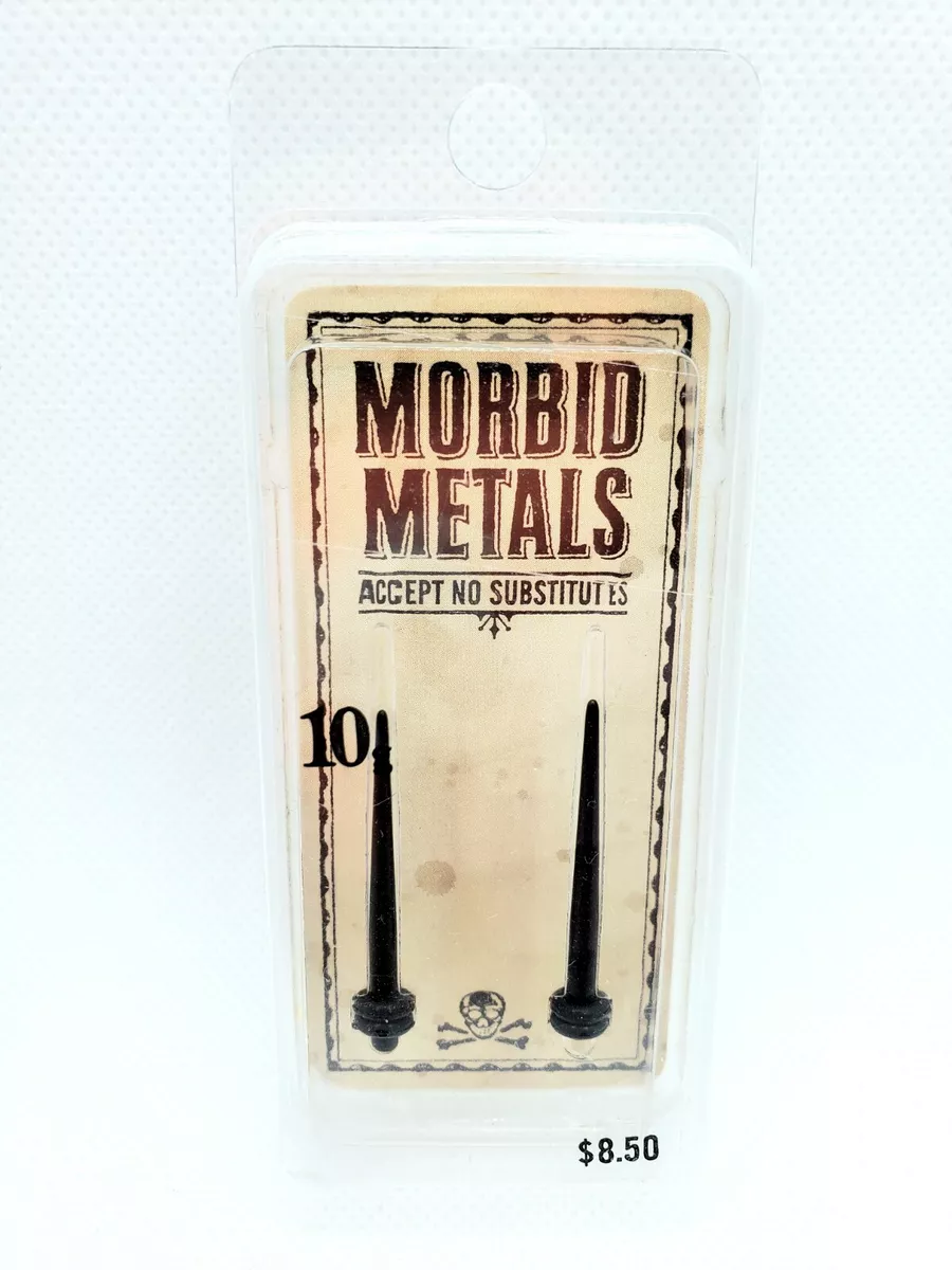 NEW Morbid Metals 10g Black Ear Taper 2 Pack gauges 1 Pair NIB Earrings