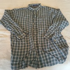 Chaps Mens Extra Large Green Multicolor Casual Button Up Dress Shirt