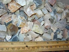 Moonstone mine rough peach mixed colors India 1/4-1.5 inch 1/2 pound lot