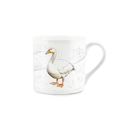 Countryside Farmyard Goose Becher - Bone China weiß Becher Kaffee/Tee Geschenk