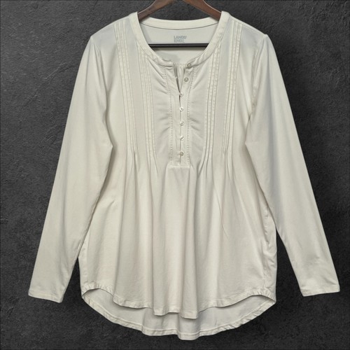 Blouse Femme Taille L - Crème - Marque East 5th - Polyester Sheer Froissé - Occasion En Excellent état