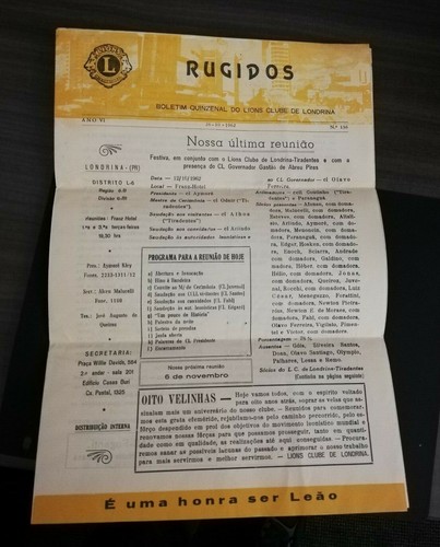 1962 Brazil Lions International Newspaper sent fromLondrina to Chicago - Picture 2 of 5