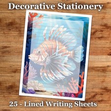 25 Sheets Decorative Paper Letter Writing Paper Color Stationery - Sea Life 012