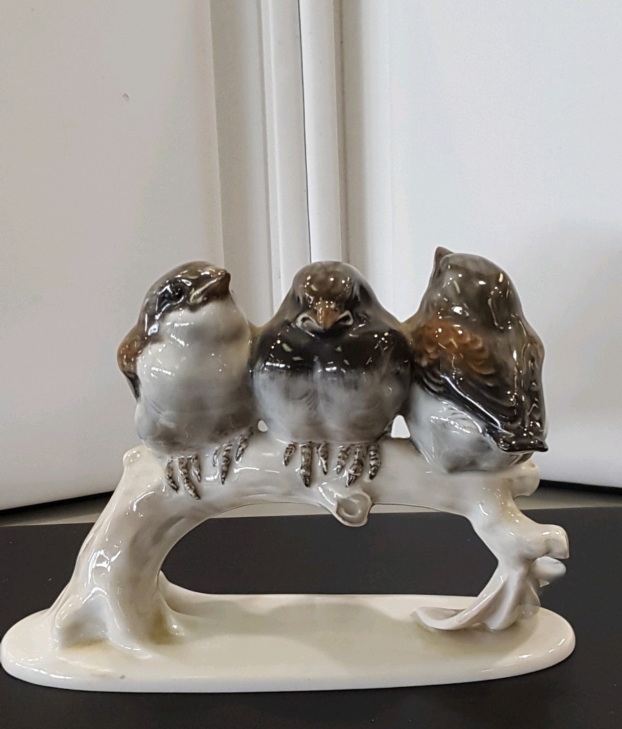 RARE ROSENTHAL Germany Porcelain Figurine 3 Birds on Branch H.HIMELSTOSS 1531 eBay