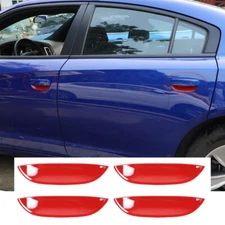 4x Exterior Door Handle Bowl Decor Cover Trim Bezel for Dodge Charger 2011+ Red