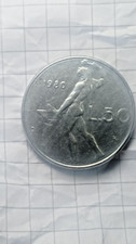 Moneta rara italiana 50 lire del 1980 x collezionisti errore di conio