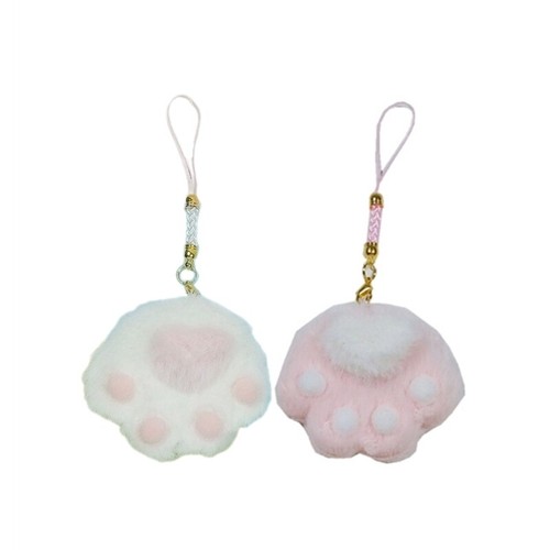 Cute Felt Cat Paws Phone Charm Straps Keys Hanging Pendants Bag Decoration - 第 2/9 張圖片