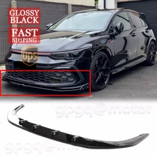 For Volkswagen GTI MK8 2022-2025 Glossy Black V Style Front Bumper Lip Splitter