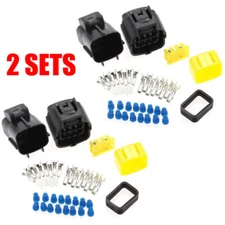 2Sets Car Motorcycle Waterproof 8 PIN Electrical 1.8MM AWG Wire Connector Plug