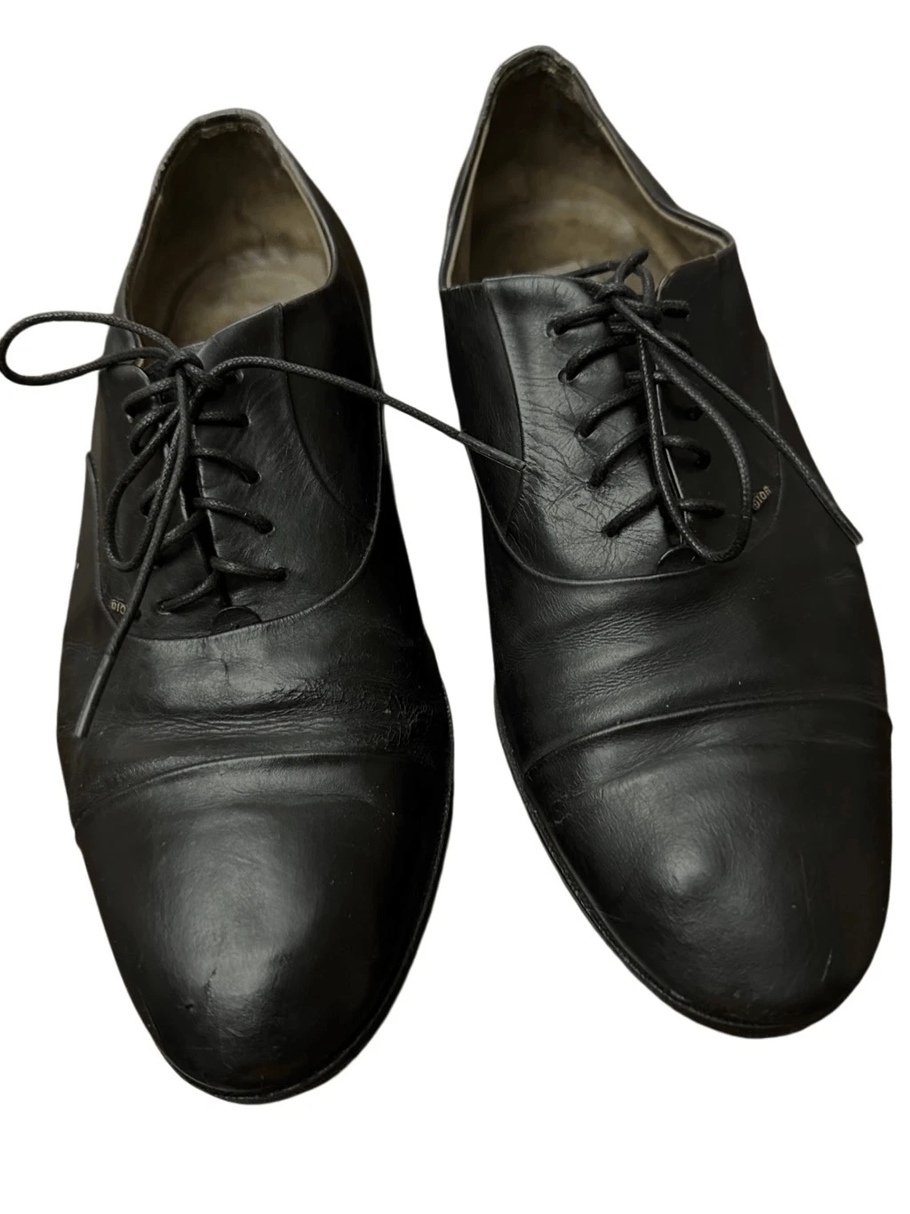 Chaussures habillées homme Christian DIOR cuir noir Oxford fabriquées en Italie pointure 7   W