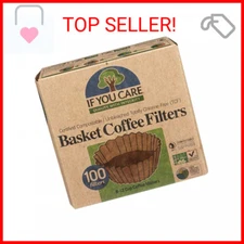 If You Care Unbleached Coffee Filters Basket, 8 inch, 100 ct