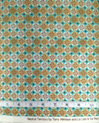 Neutral Territory Terry Atkins Liz Lois Red Rooster Fabrics BTY Medallion Scroll