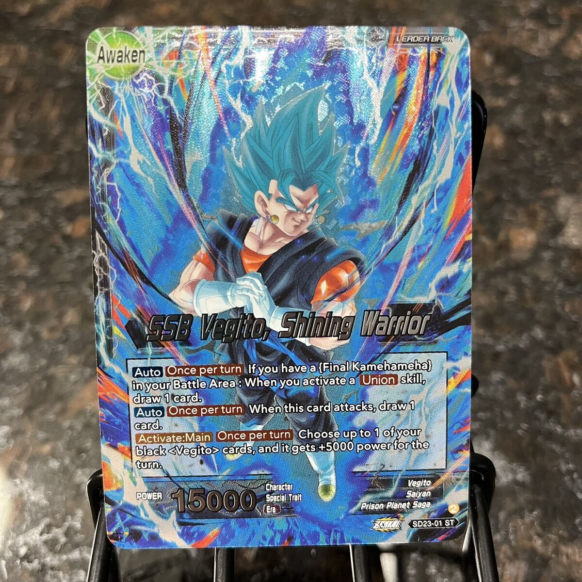 SSB Vegito Shining Warrior SD23-01 Leader Foil Dragon Ball SSB Vegito Shining Warrior SD23-01 Leader Foil Dragon Ball