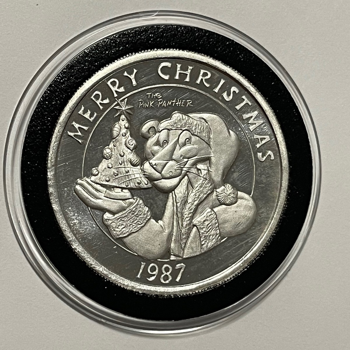 Pink Panther Merry Christmas New Year Coin 1 Troy Oz .999 Fine