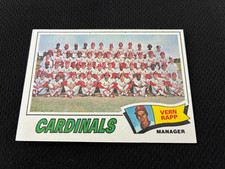 1977 ST LOUIS CARDINALS TOPPS TEAM UNMARKED LOU BROCK , NRMT #183 BASEBALL CARD
