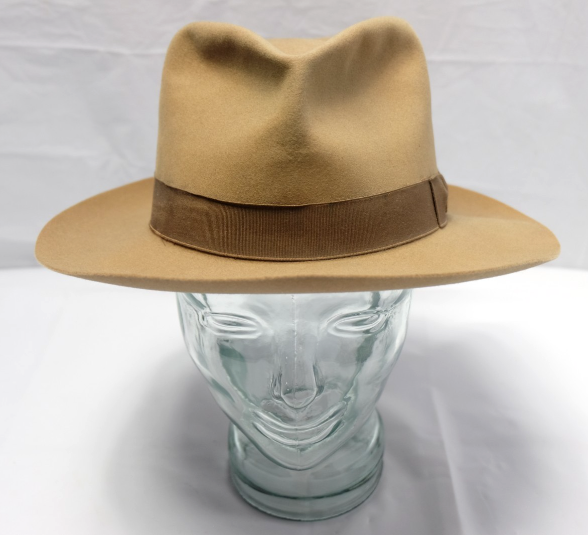 希少　50's Borsalino HAT ビンテージ BORSALINO Vintage Light Brown Taupe Beige Fedora Hat Size 5 | eBay