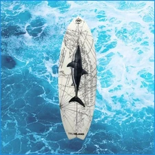 TRU ISLAND Surfboard 5ft 4in Great White Shark Design
